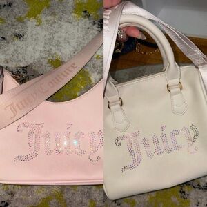 Juicy Couture Pink and Cream Bags BUNDLE